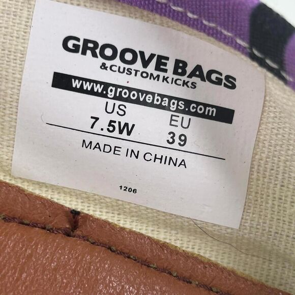 Groove Bags Women's MS. CRUZ Slip-On Shoes US 7.5 Purple Canvas Slippers Loafers - Picture 10 of 11